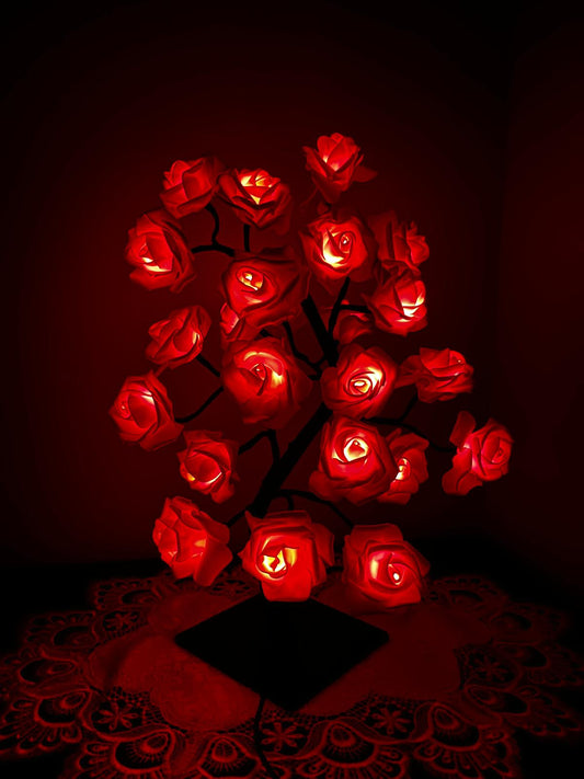 Lampe LED Arbre de Roses Romantique