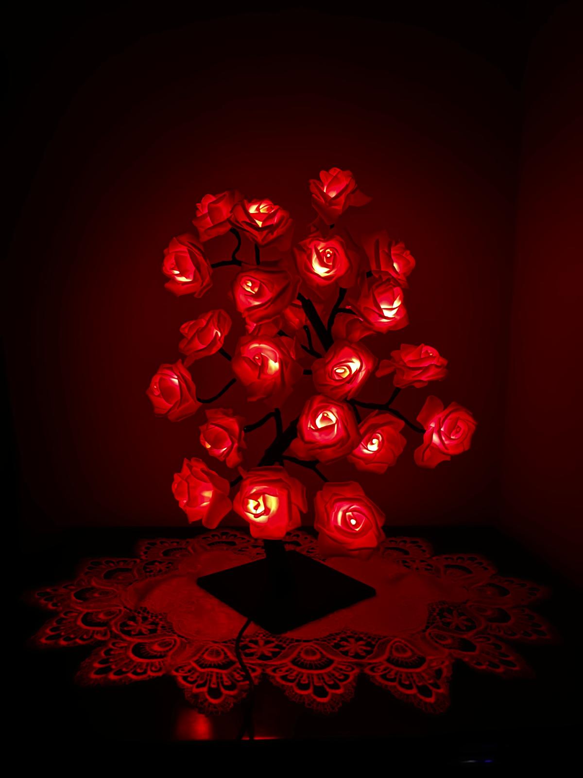 Lampe LED Arbre de Roses Romantique