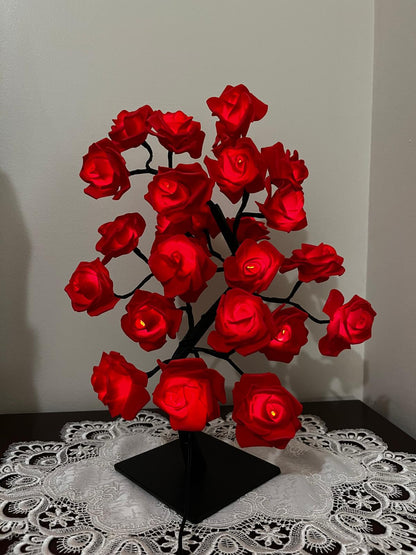 Lampe LED Arbre de Roses Romantique